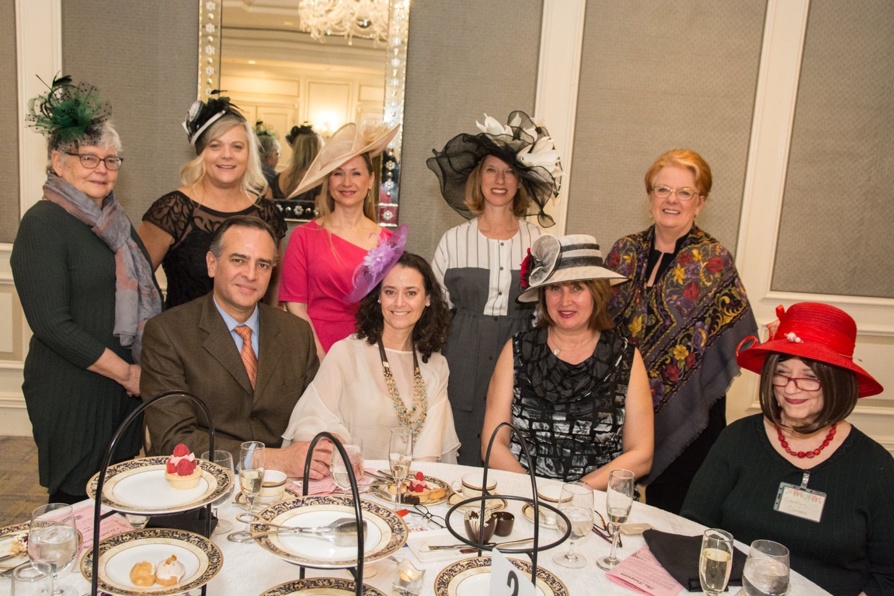A group photo of a table at Royal Tea with Winter Opera